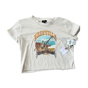 Nashville at Heart Graphic Crop Tee - Cream Be Original Medium